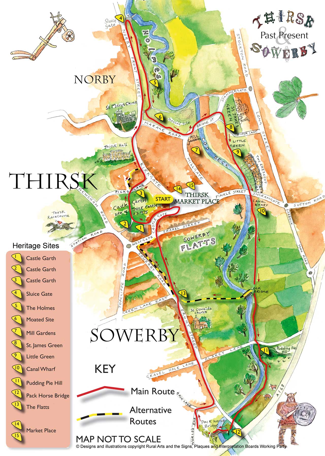 Map of the Past & Present trail